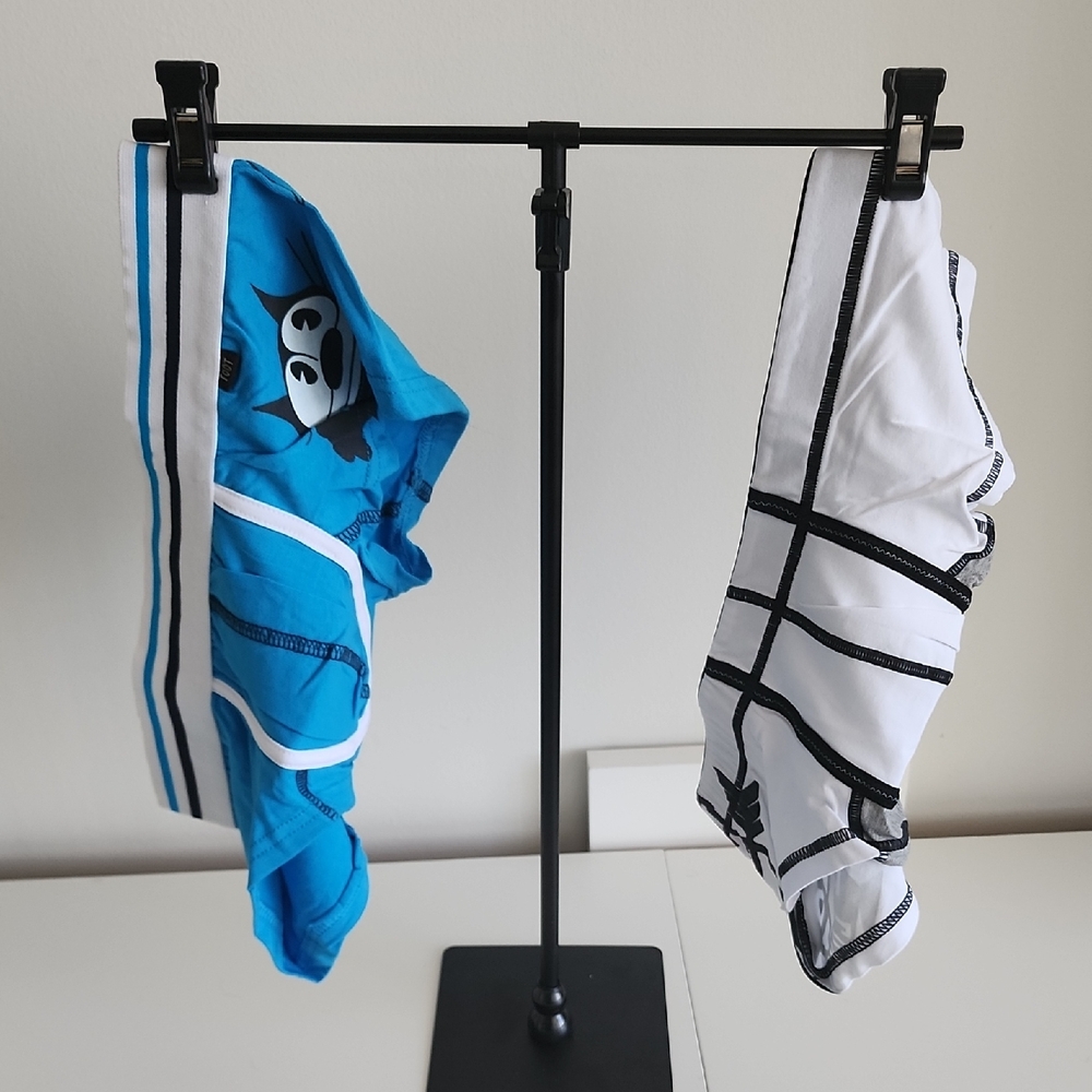 Blue and White Boxer Briefs Set